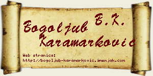 Bogoljub Karamarković vizit kartica